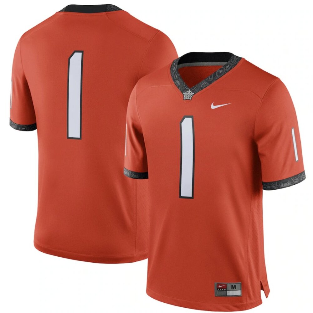Oklahoma State Cowboys Nike Alternate Orange Game Jersey, #1, Men's L, NWT